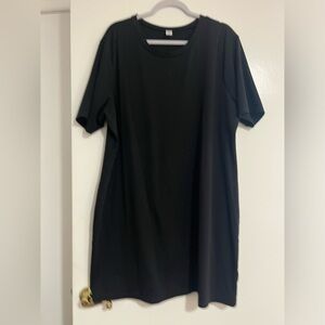 Old Navy Black T Shirt Dress Little Black Dress Cotton Classic Work Office